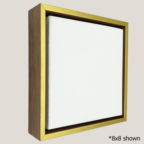 Marion - Natural & Gold Floater FramePicture Frame