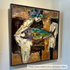 Impressionist figurative artwork by Michel Calvet, framed in an Ebonized Wood Floater Frame from Kiawah, displayed at Simpatico Gallery.