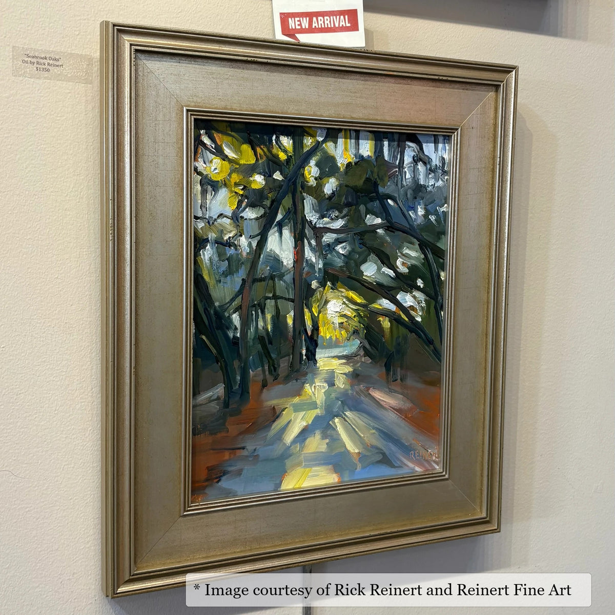 Middleton Champagne frame on an Impressionist painting by Rick Reinert, at Reinert Fine Art