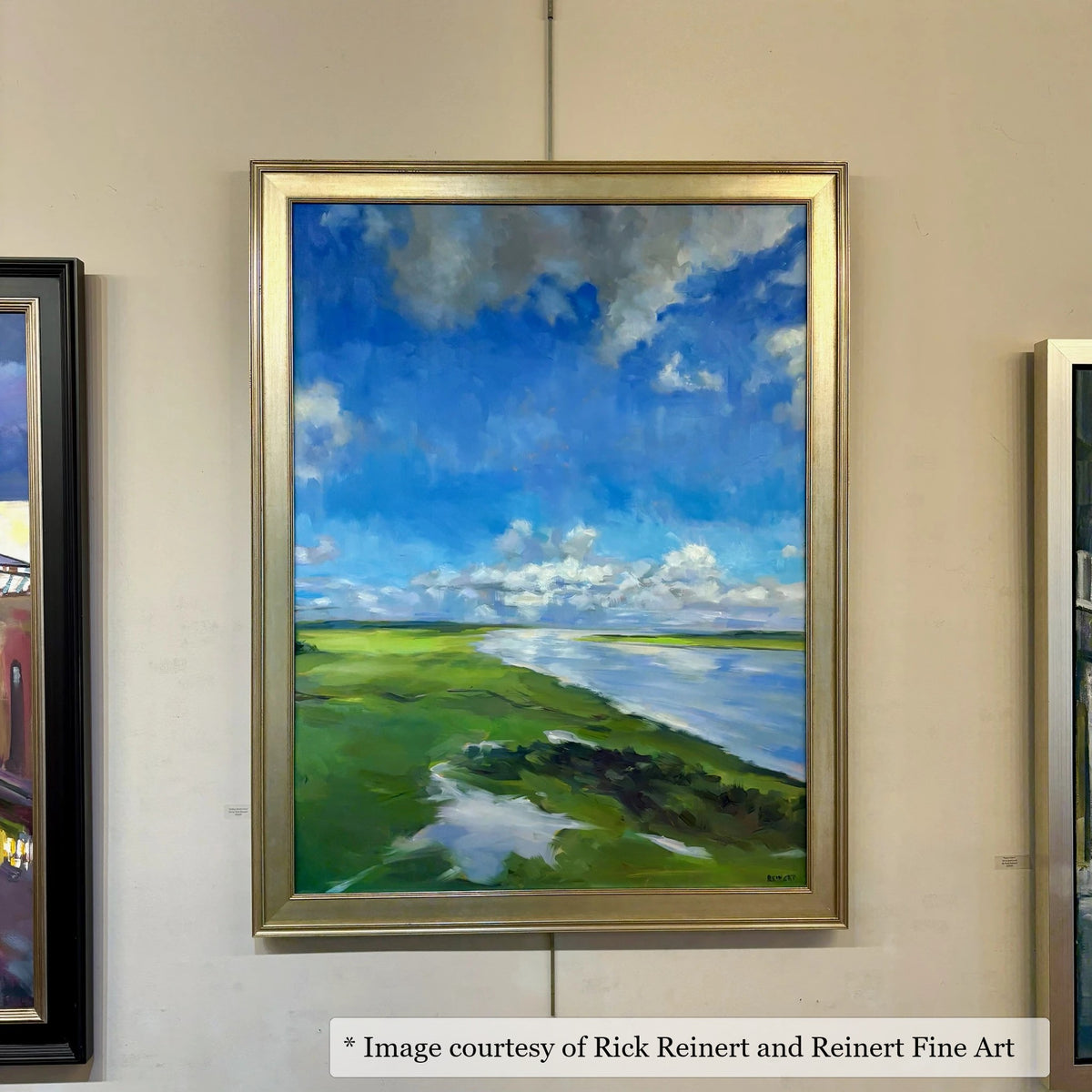 Middleton Champagne frame on an Impressionist painting by Rick Reinert, at Reinert Fine Art