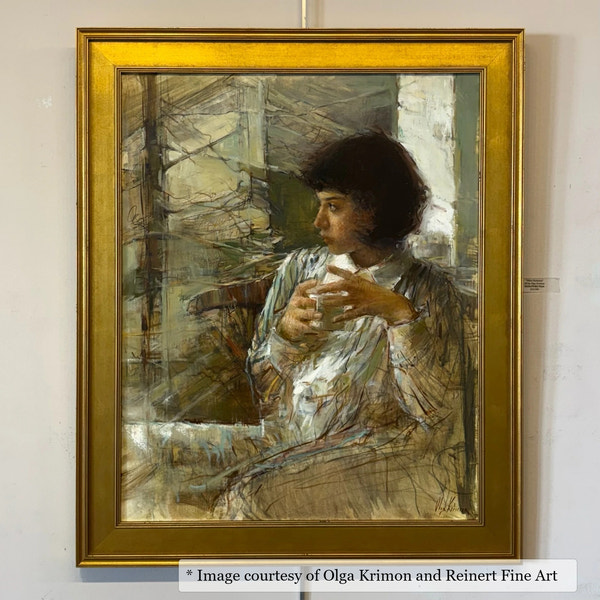 Middleton Gold frame on an Impressionist painting by Olga Krimon, at Reinert Fine Art