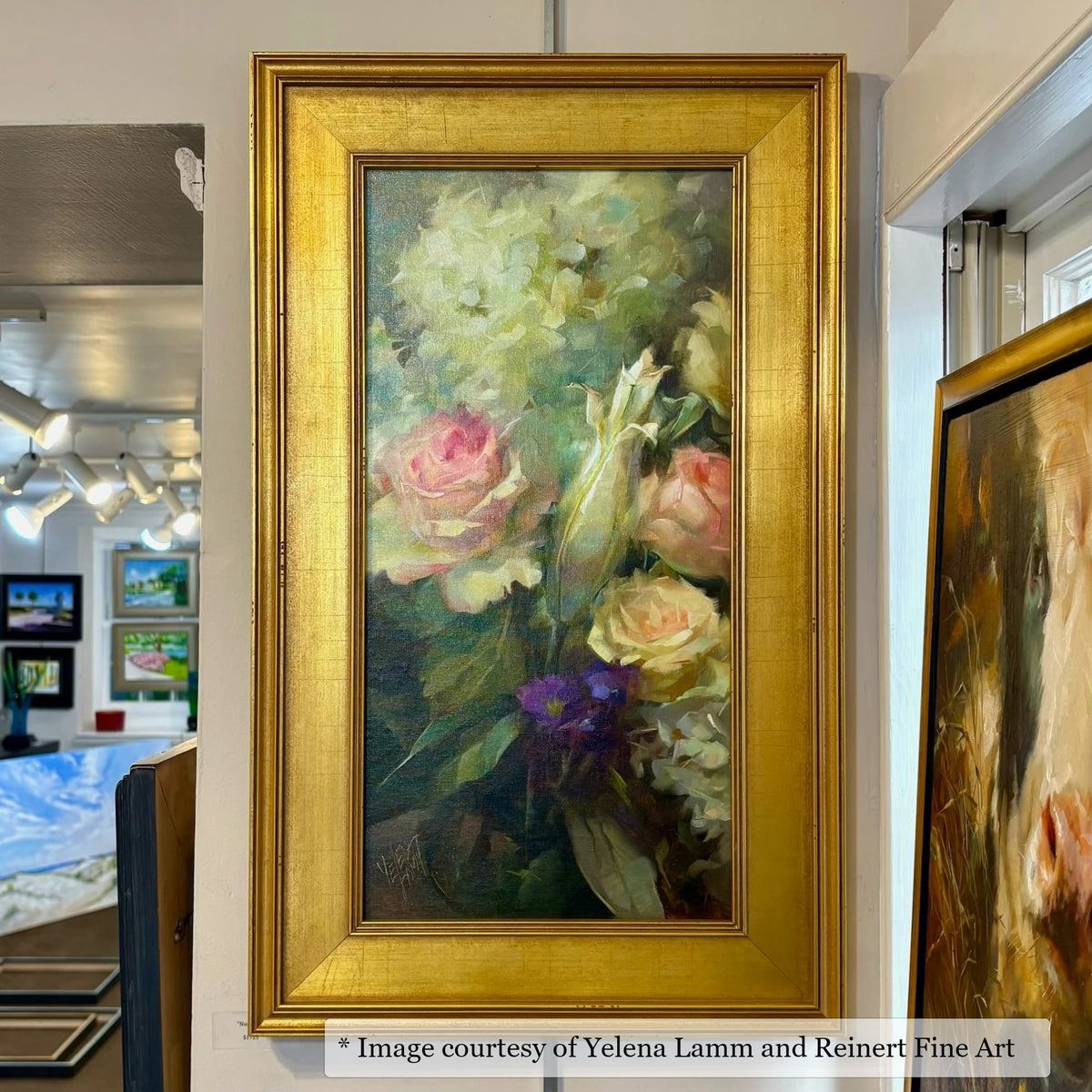 Middleton Gold frame on an Impressionist painting by Yelena Lamm, at Reinert Fine Art