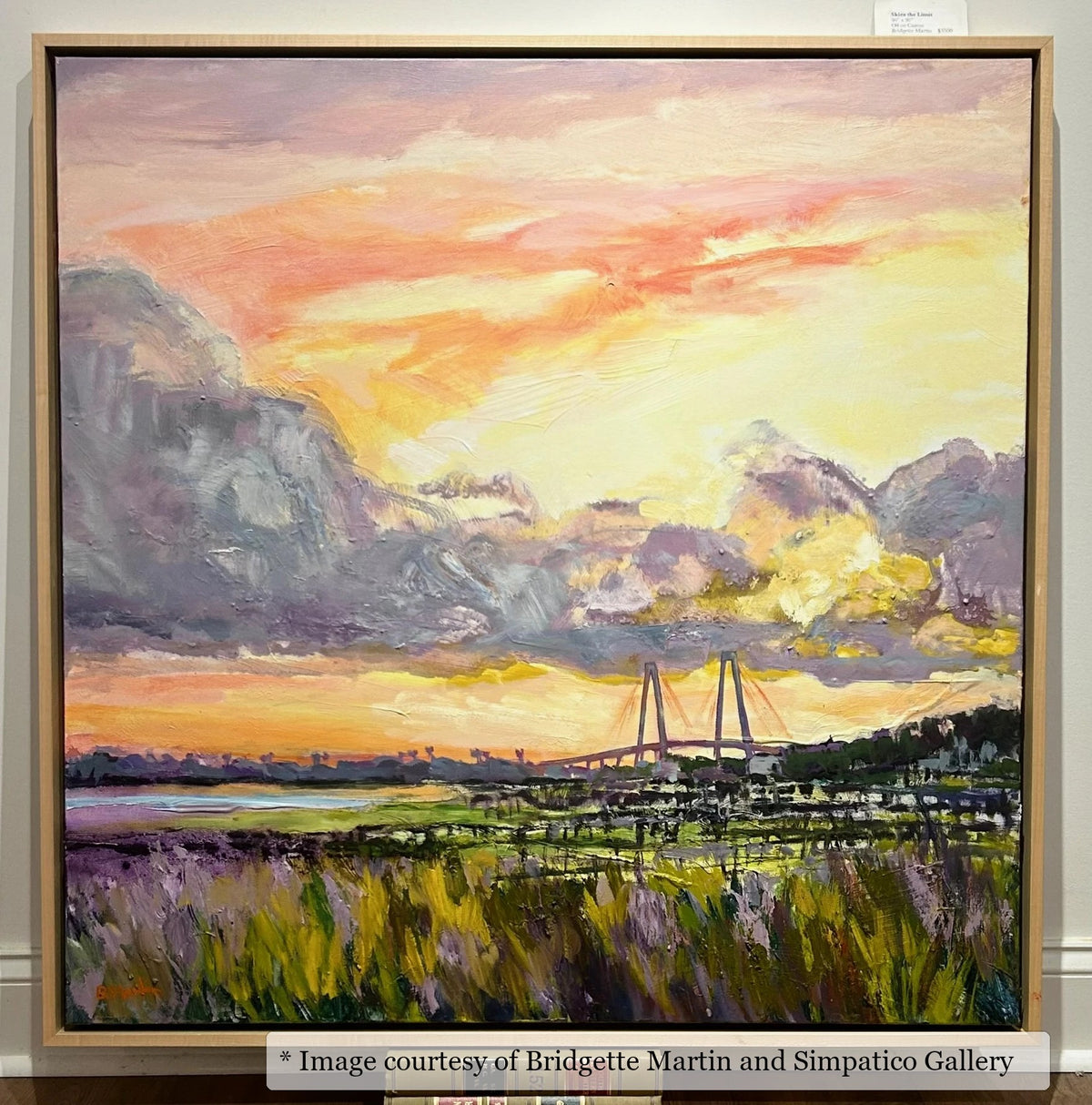 Newbury Maple frame on an Impressionist painting by Bridgette Martin, at Simpatico Gallery