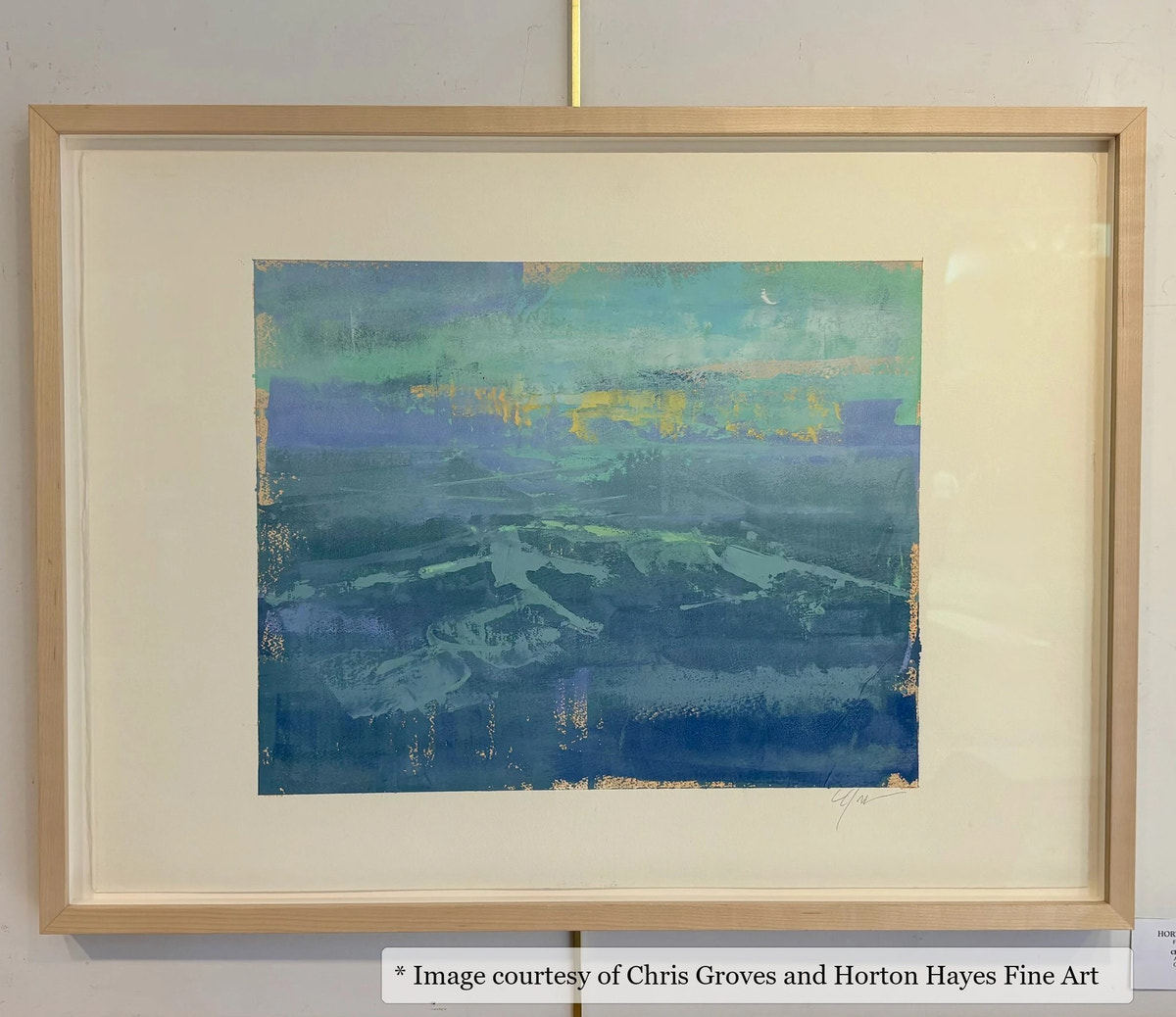 Norman Maple frame on an Impressionist painting by Chris Groves, at Horton Hayes Fine Art