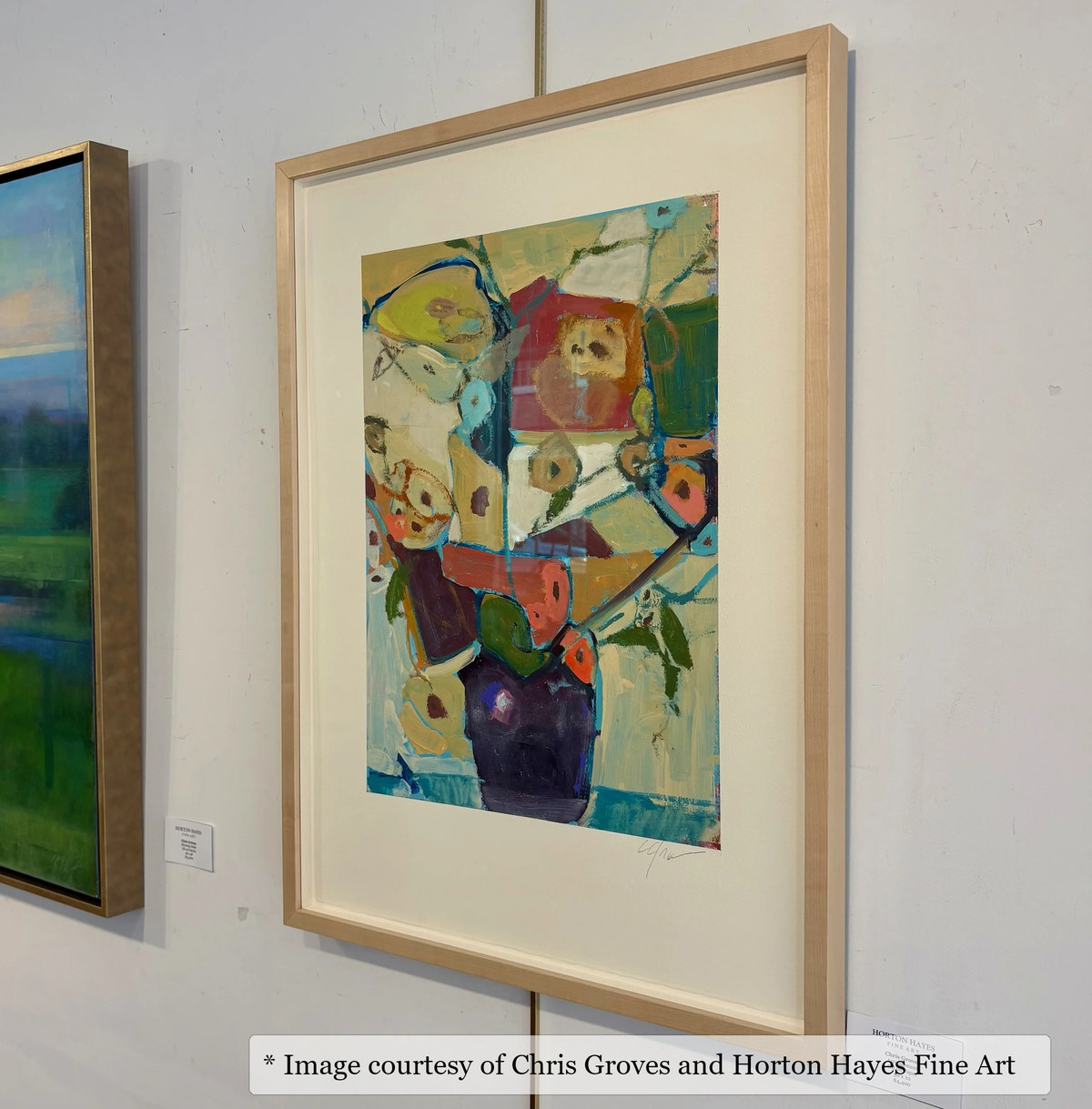 Norman Maple frame on an Impressionist painting by Chris Groves, at Horton Hayes Fine Art