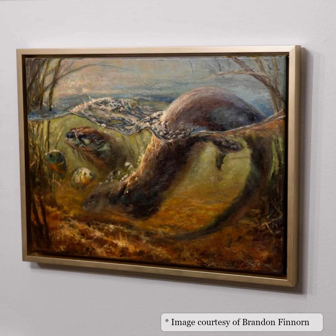 Pinckney Champagne frame on a Contemporary painting by Brandon Finnorn