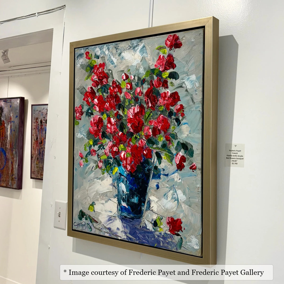 Pitt Champagne frame on an Impressionist painting by Frederic Payet, at Frederic Payet Gallery