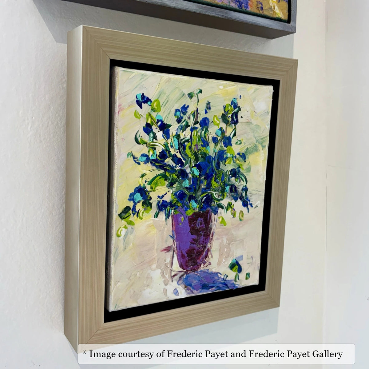 Pitt Champagne frame on an Impressionist painting by Frederic Payet, at Frederic Payet Gallery