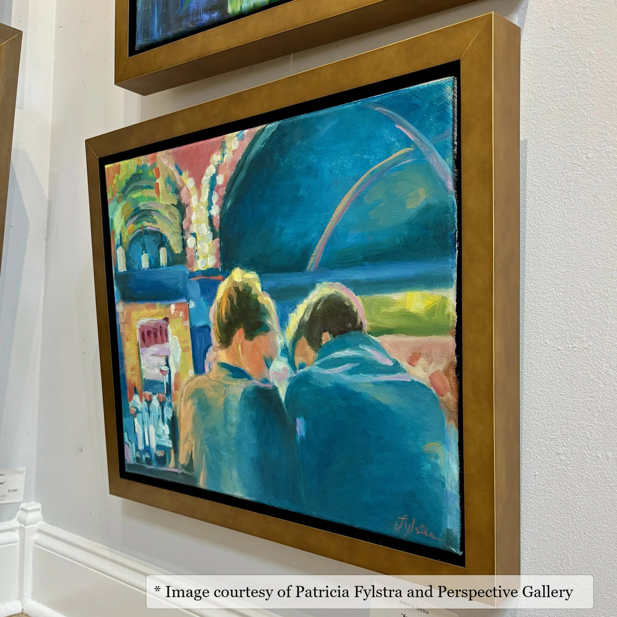 Pitt Gold frame on an Impressionist painting by Patricia Fylstra, at Perspective Gallery