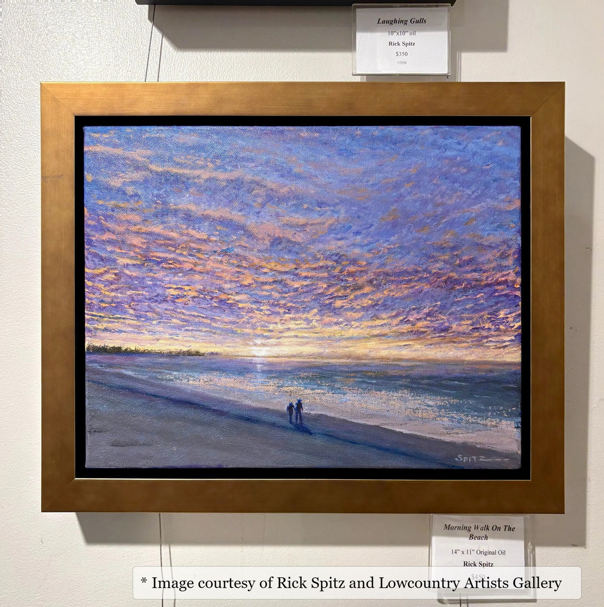 Pitt Gold frame on an Impressionist painting by Rick Spitz, at Lowcountry Artists Gallery