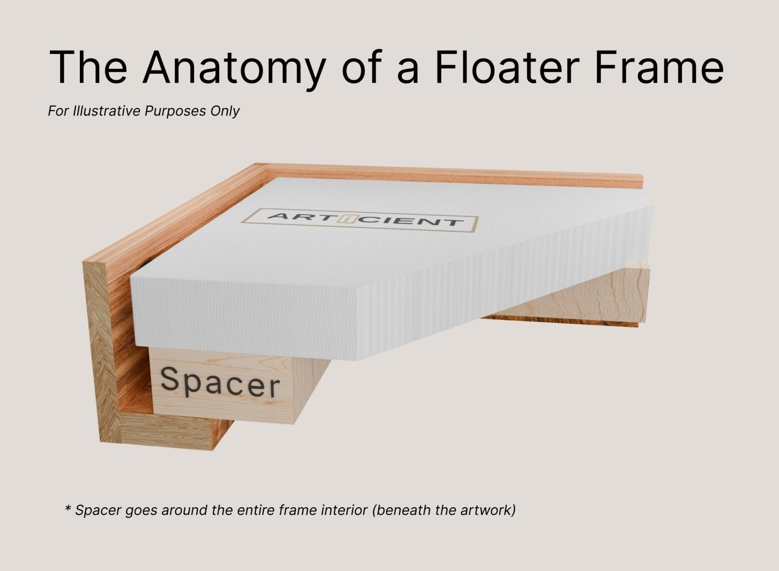 Pitt - Wide Black Floater FramePicture Frame
