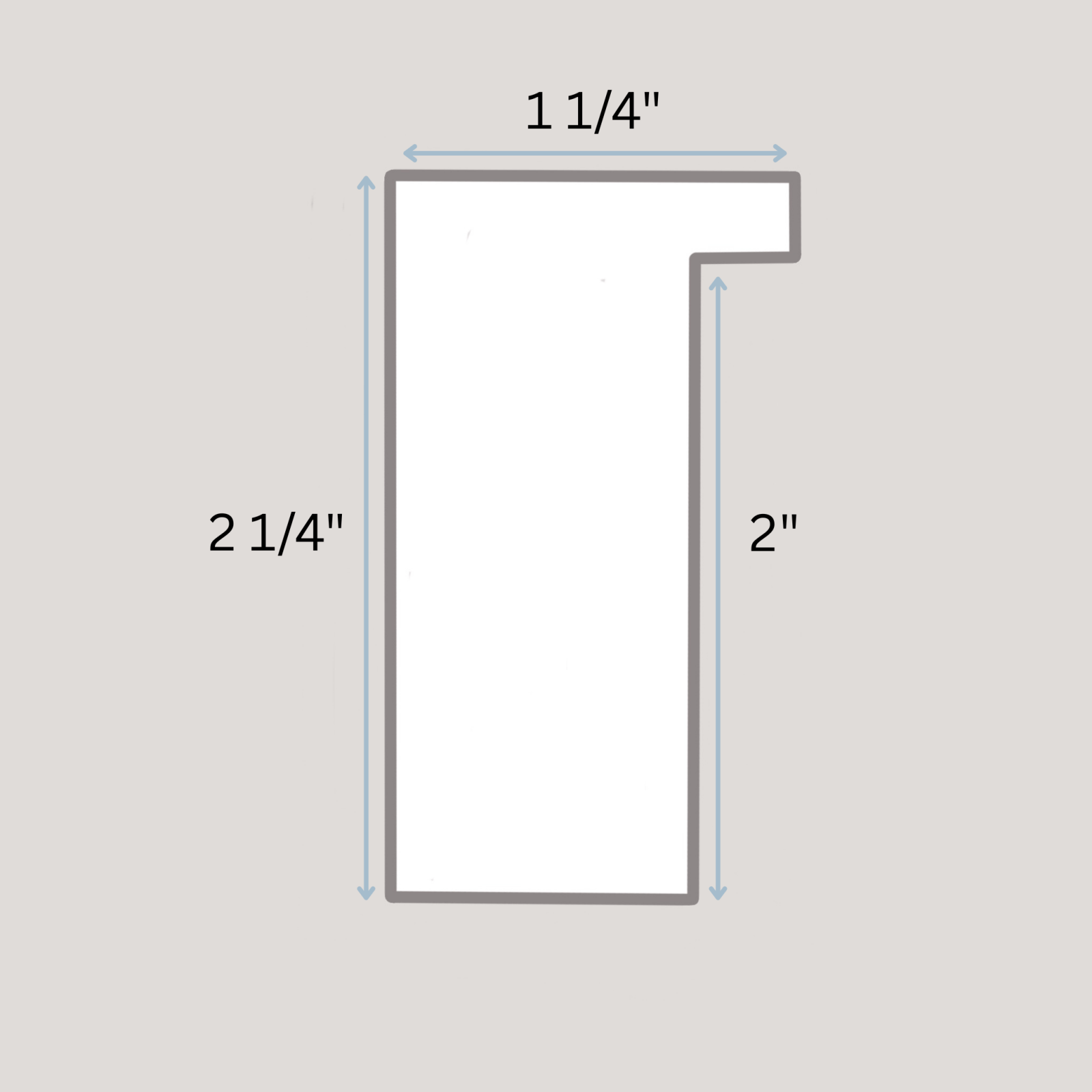 Radcliffe Tall Weathered White Stem Frame - Articient