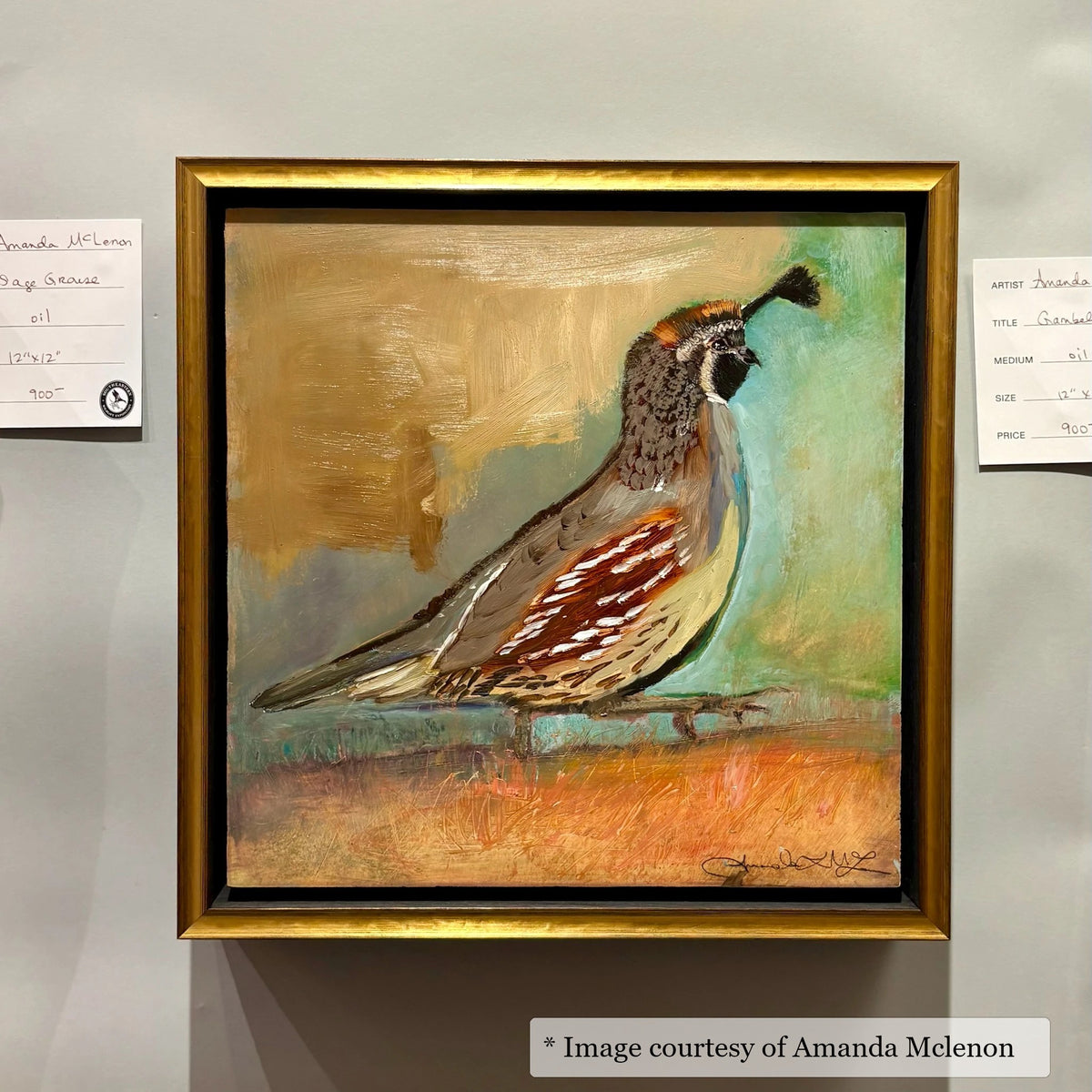 Reid Gold & Black frame on an Impressionist painting by Amanda Mclenon