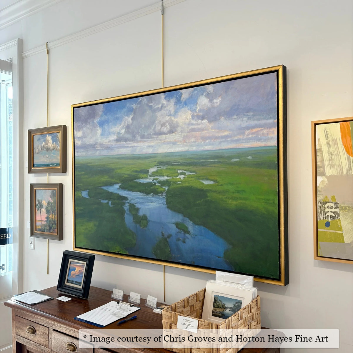 Reid Gold & Black frame on an Impressionist painting by Chris Groves, at Horton Hayes Fine Art