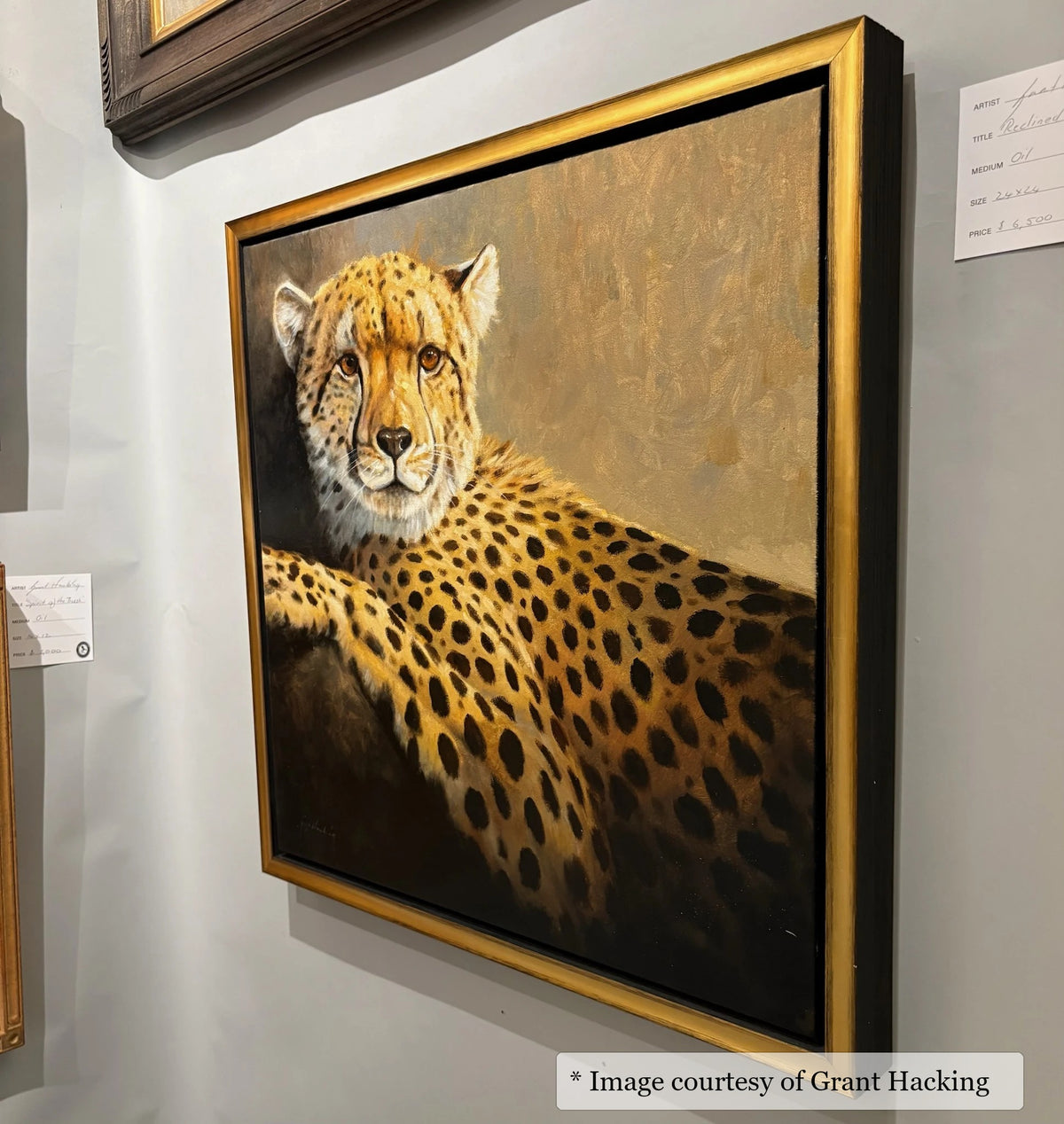 Reid Gold & Black frame on a Contemporary painting by Grant Hacking