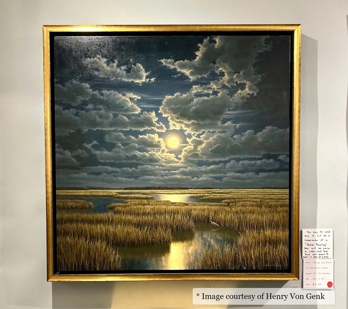Reid Gold & Black frame on a Realist painting by Henry Von Genk