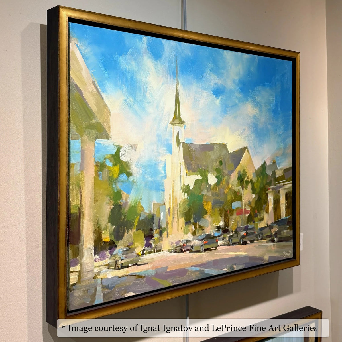 Reid Gold & Black frame on an Impressionist painting by Ignat Ignatov, at LePrince Fine Art Galleries