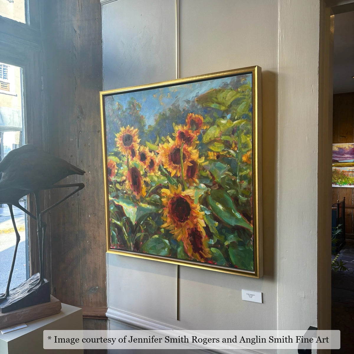 Reid Gold & Black frame on an Impressionist painting by Jennifer Smith Rogers, at Anglin Smith Fine Art
