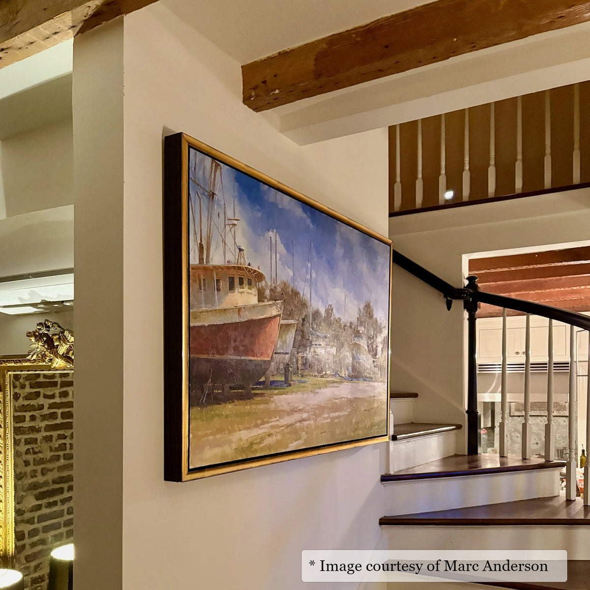 Reid Gold & Black frame on an Impressionist painting by Marc Anderson