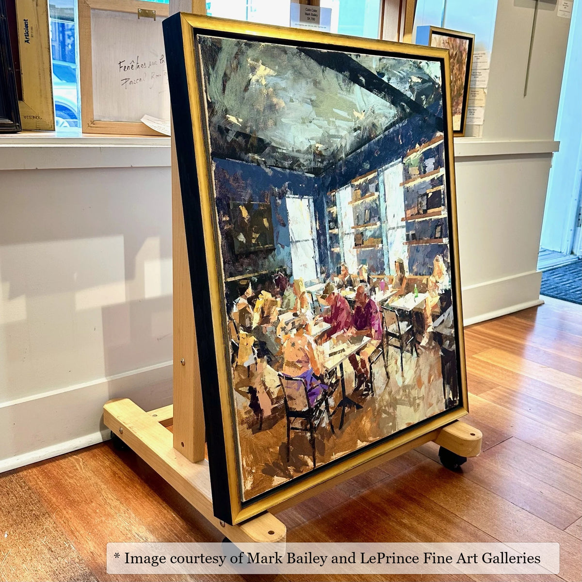 Reid Gold & Black frame on an Impressionist painting by Mark Bailey, at LePrince Fine Art Galleries
