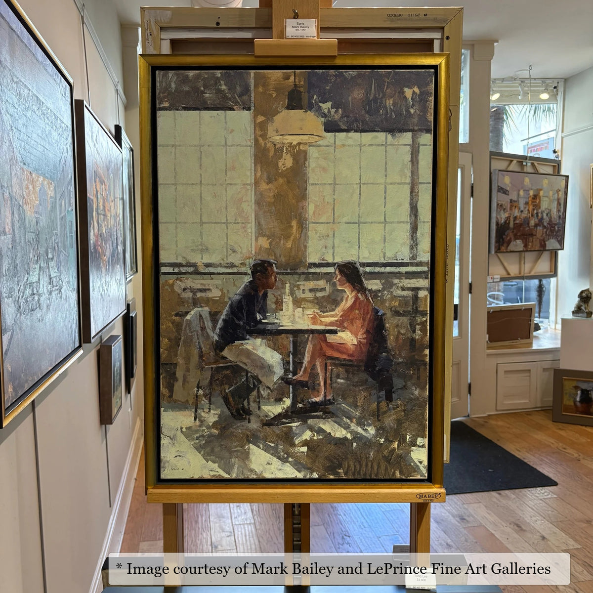 Reid Gold & Black frame on an Impressionist painting by Mark Bailey, at LePrince Fine Art Galleries