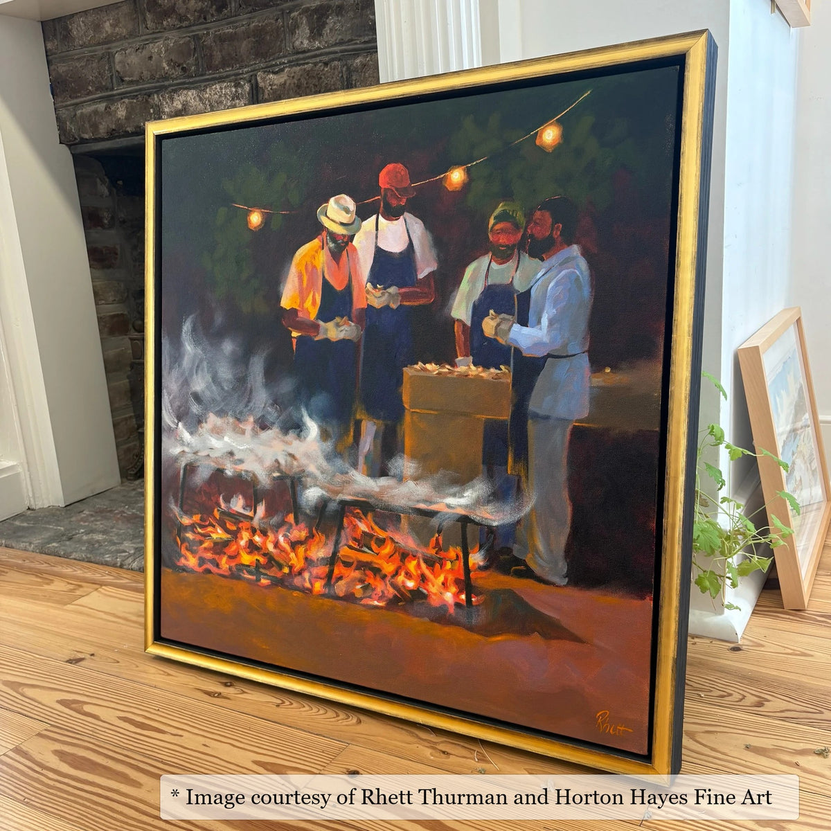 Reid Gold & Black frame on an Impressionist painting by Rhett Thurman, at Horton Hayes Fine Art