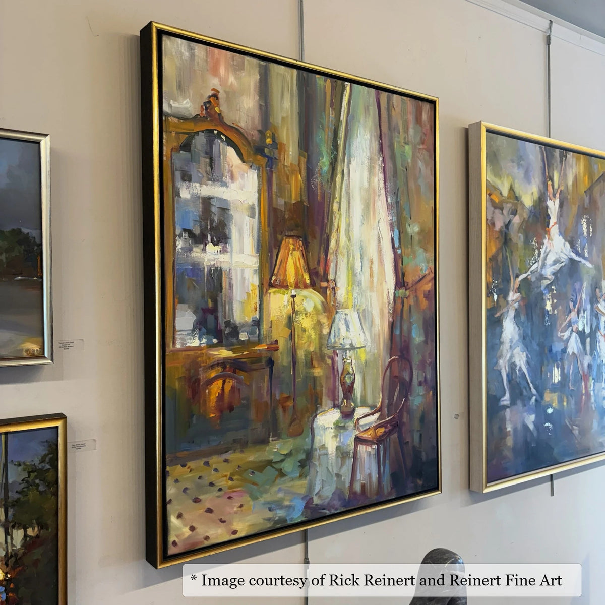 Reid Gold & Black frame on an Impressionist painting by Rick Reinert, at Reinert Fine Art