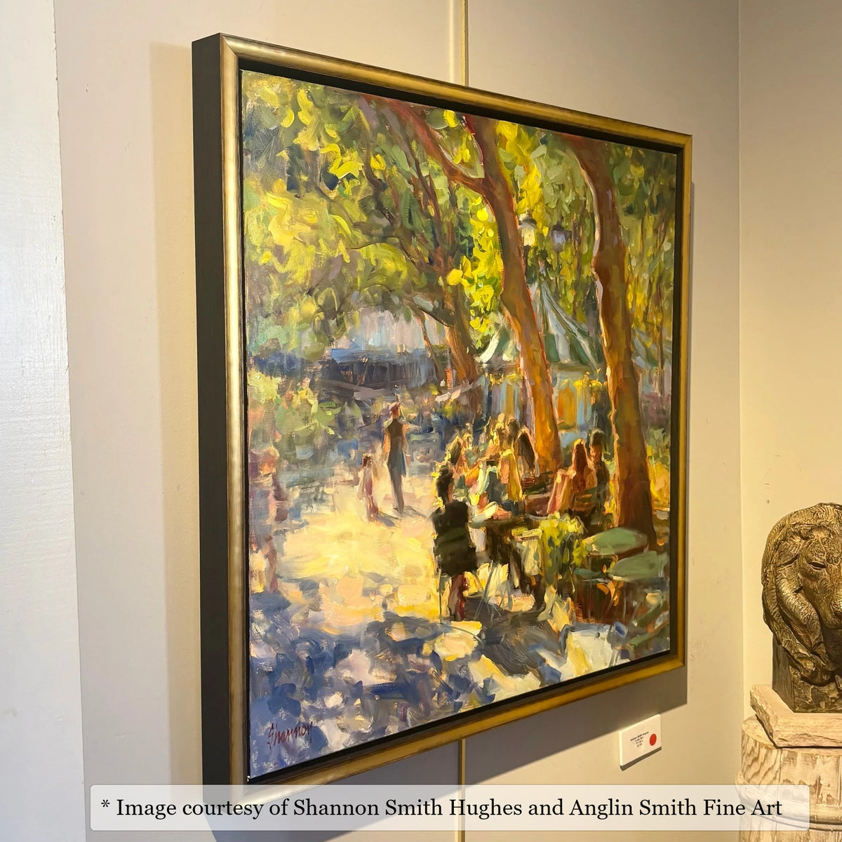 Reid Gold & Black frame on an Impressionist painting by Shannon Smith Hughes, at Anglin Smith Fine Art