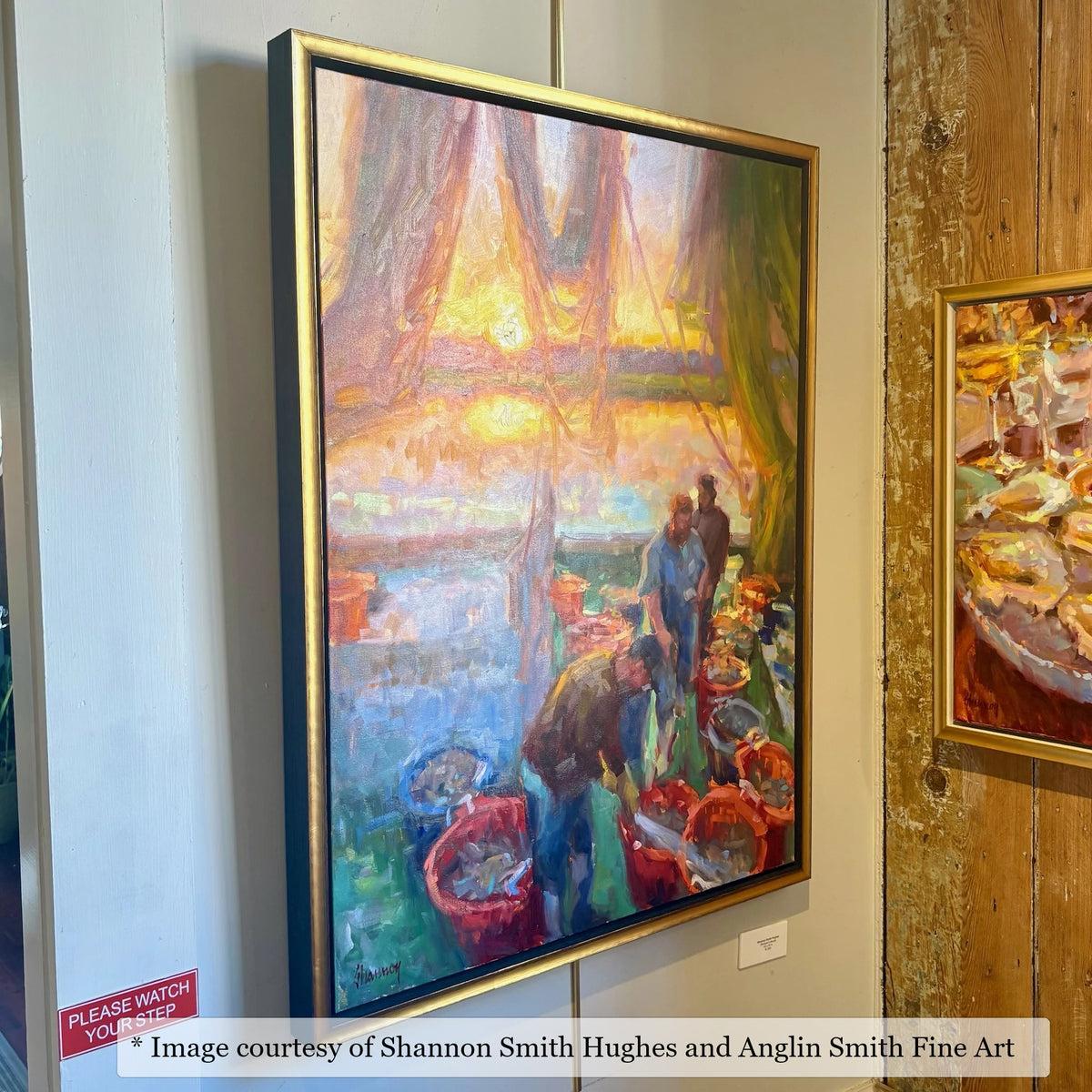 Reid Gold & Black frame on an Impressionist painting by Shannon Smith Hughes, at Anglin Smith Fine Art