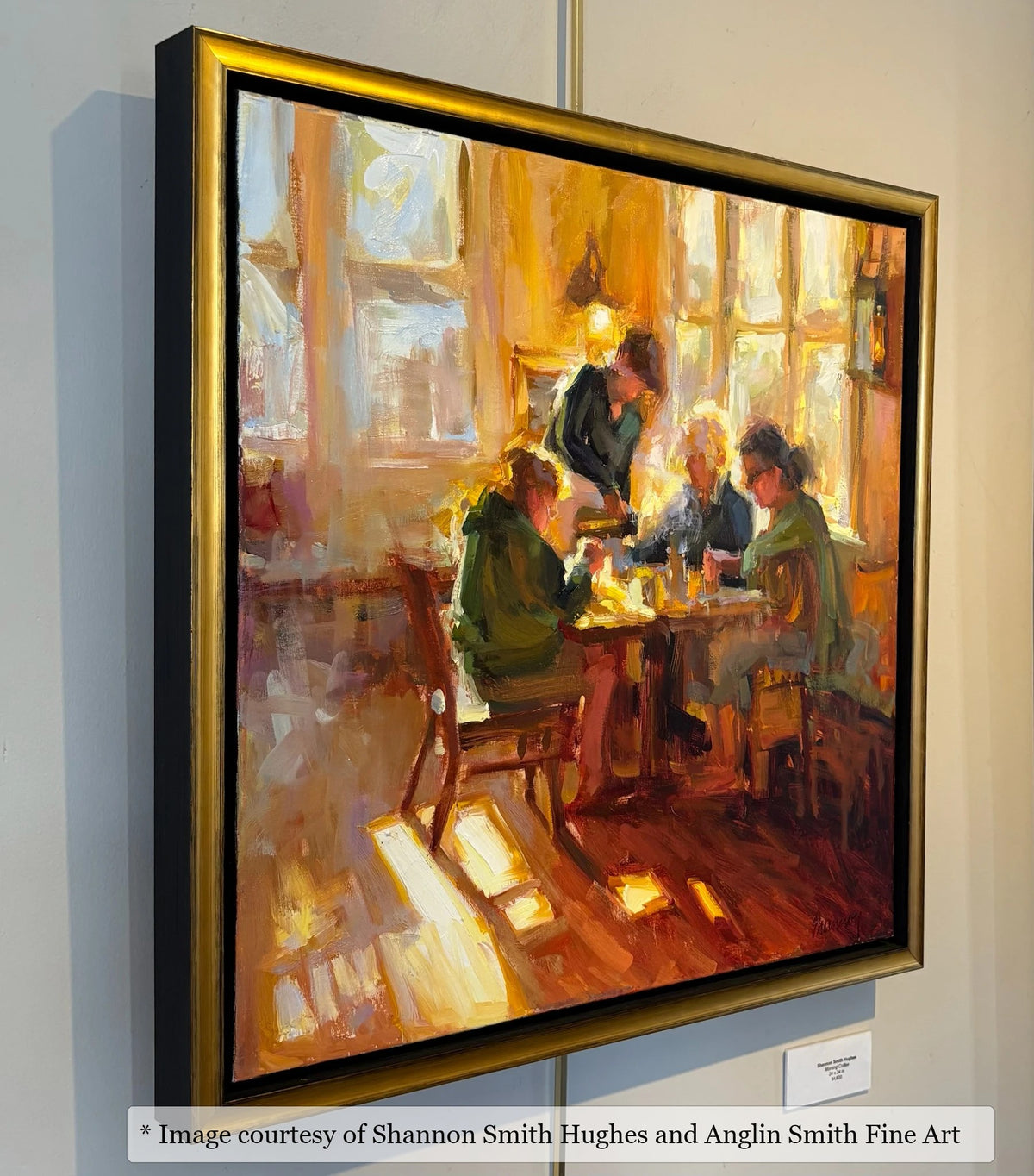 Reid Gold & Black frame on an Impressionist painting by Shannon Smith Hughes, at Anglin Smith Fine Art