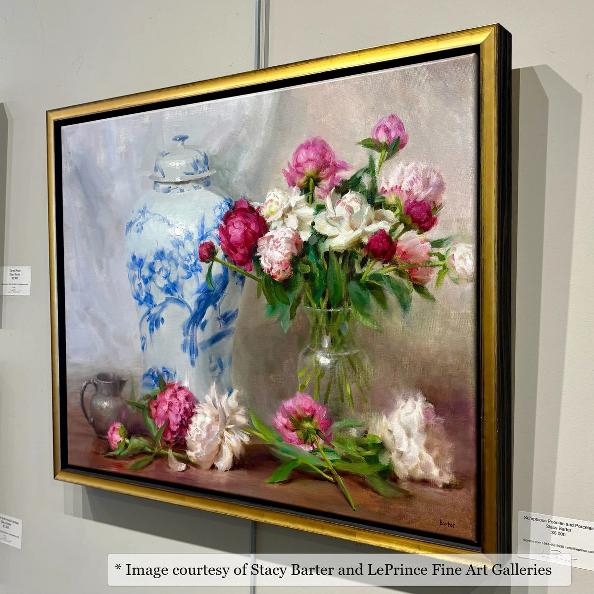 Reid Gold & Black frame on an Impressionist painting by Stacy Barter, at LePrince Fine Art Galleries