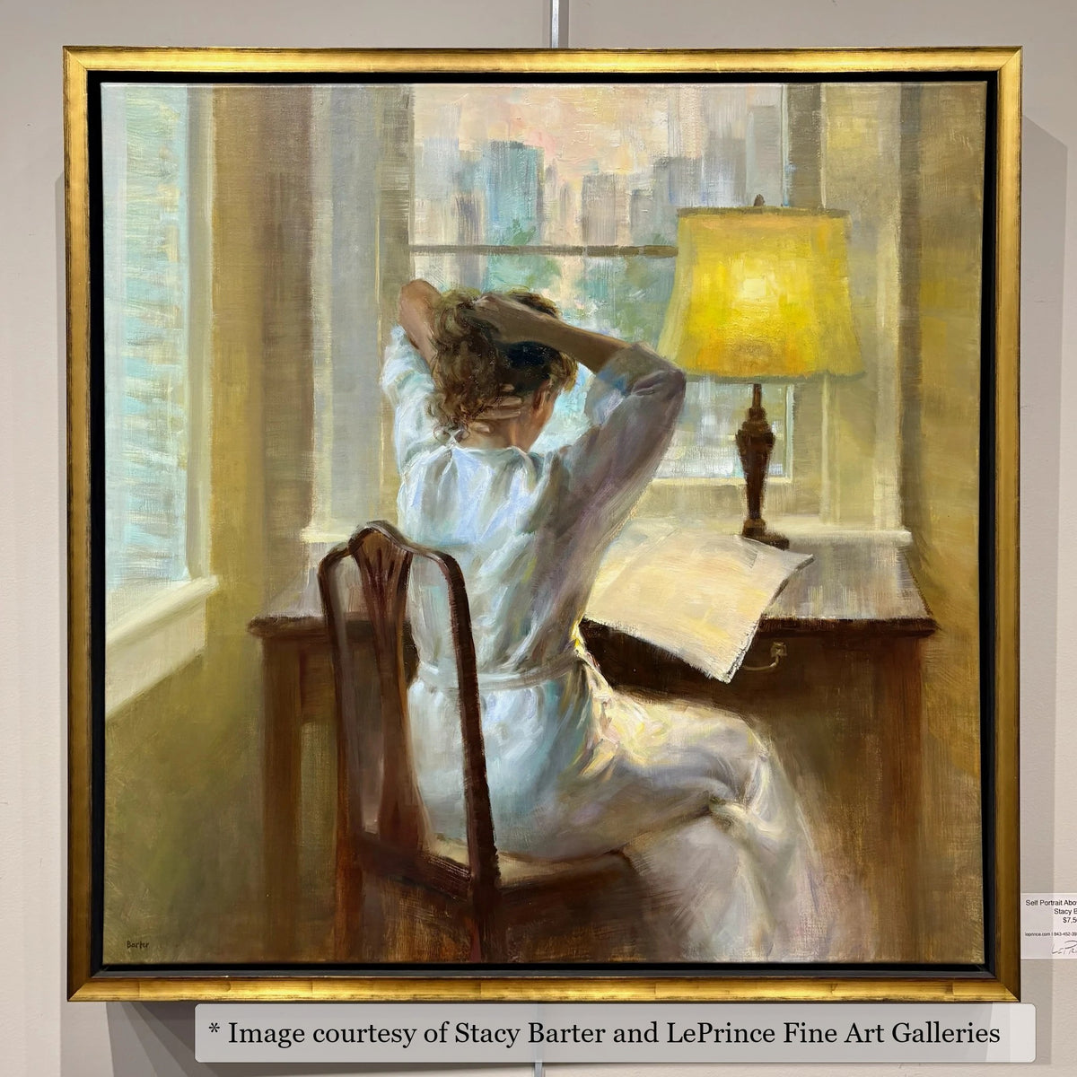 Reid Gold & Black frame on an Impressionist painting by Stacy Barter, at LePrince Fine Art Galleries
