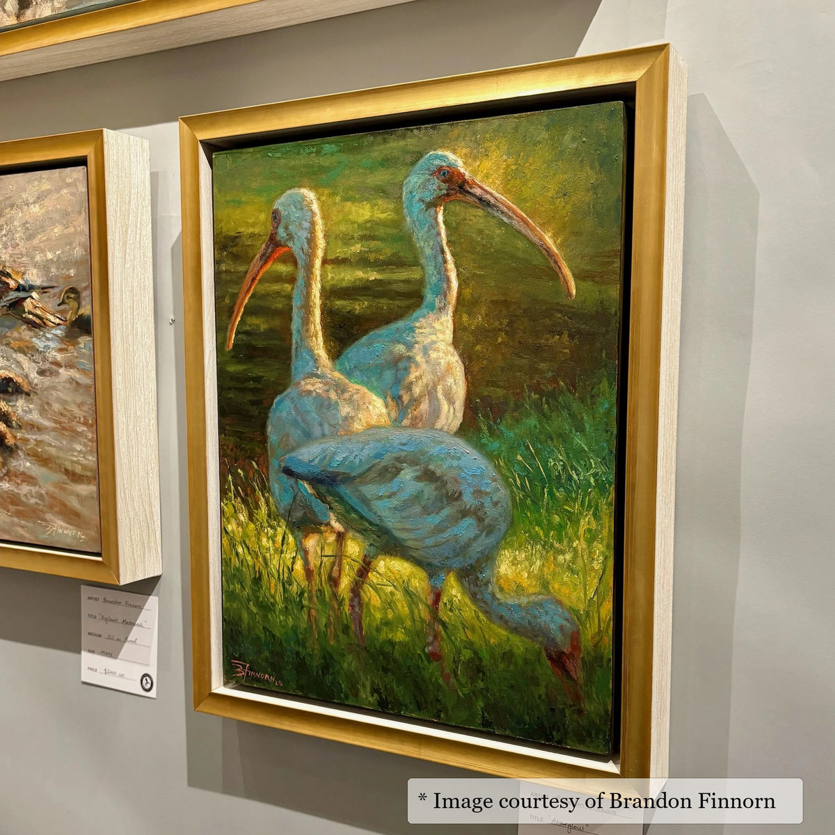 Reid Gold & White frame on an Impressionist painting by Brandon Finnorn