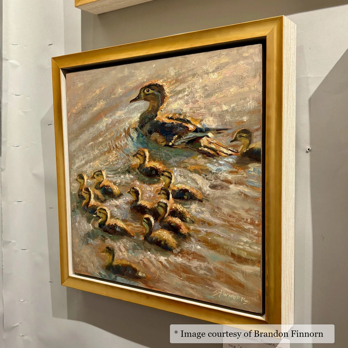 Reid Gold & White frame on an Impressionist painting by Brandon Finnorn
