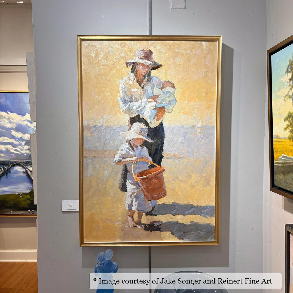 Reid Gold & White frame on an Impressionist painting by Jake Songer, at Reinert Fine Art