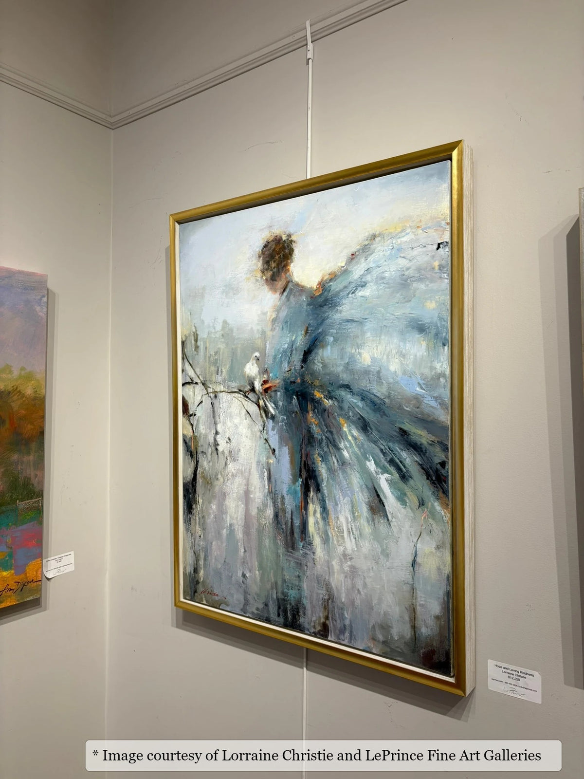 Reid Gold & White frame on an Impressionist painting by Lorraine Christie, at LePrince Fine Art Galleries