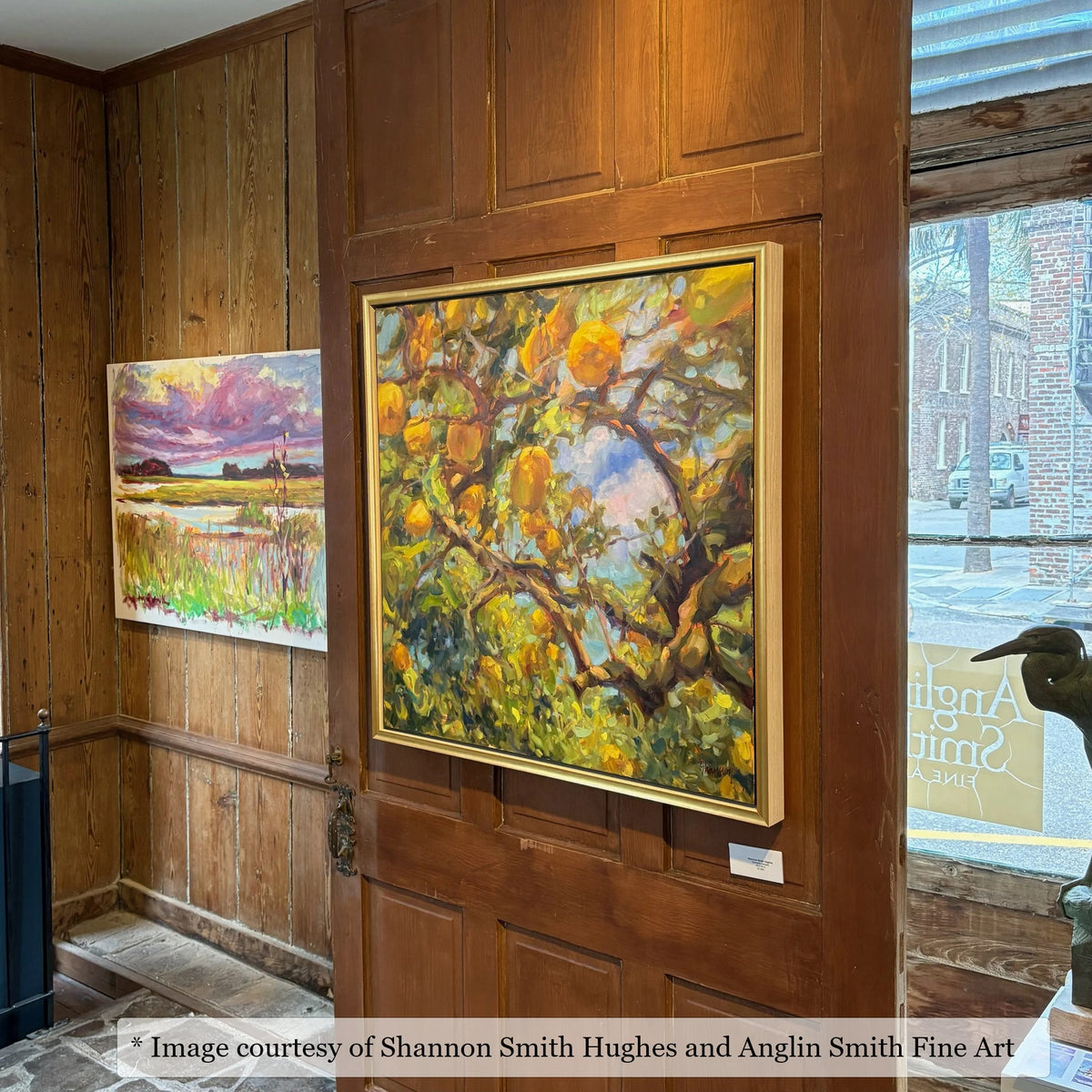 Reid Gold & White frame on an Impressionist painting by Shannon Smith Hughes, at Anglin Smith Fine Art