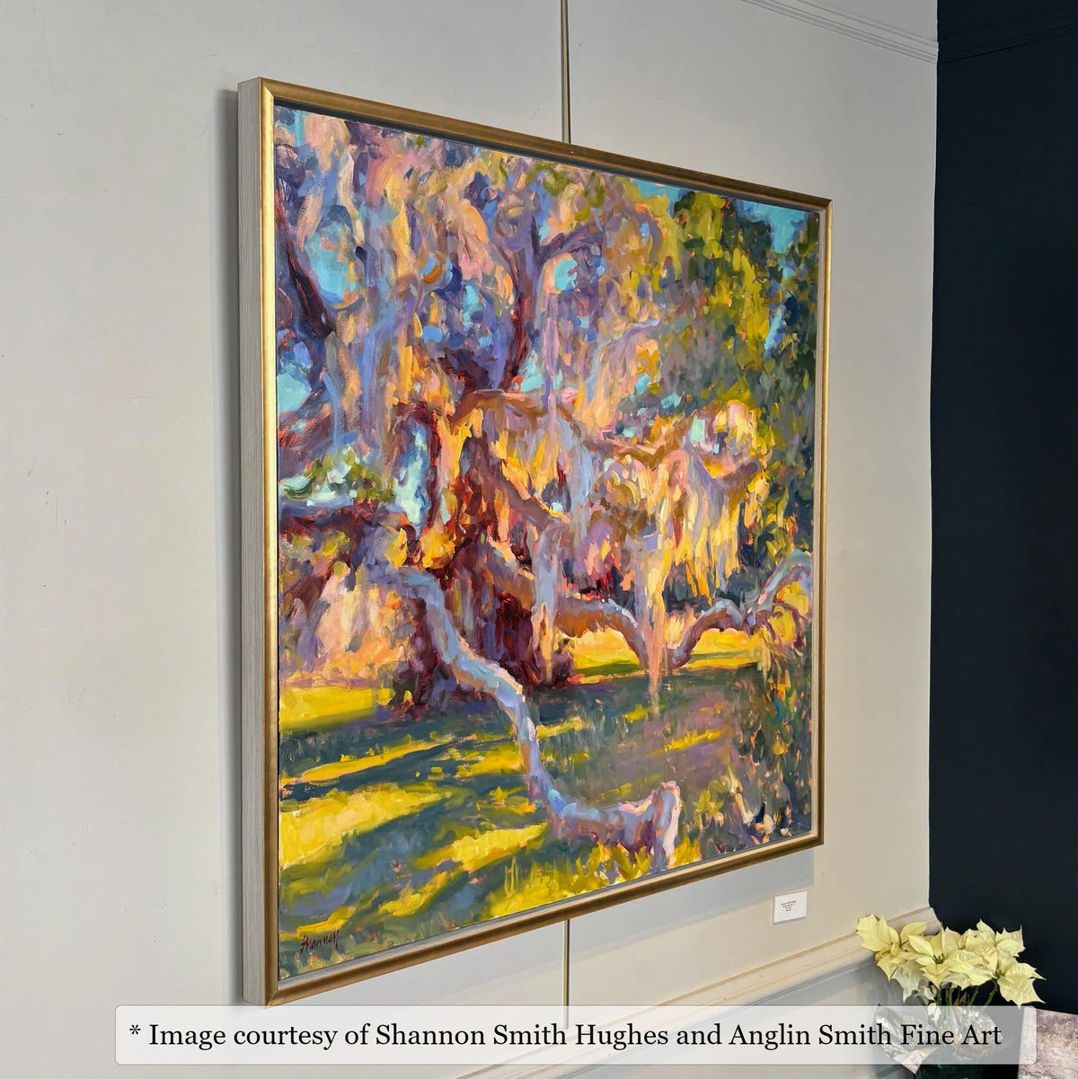Reid Gold & White frame on an Impressionist painting by Shannon Smith Hughes, at Anglin Smith Fine Art