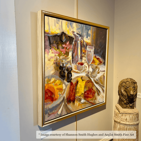 Reid - Gold & White Floater Frame