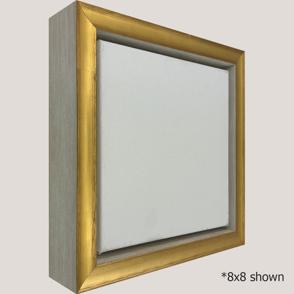 Reid - Gold & White Floater Frame Profile