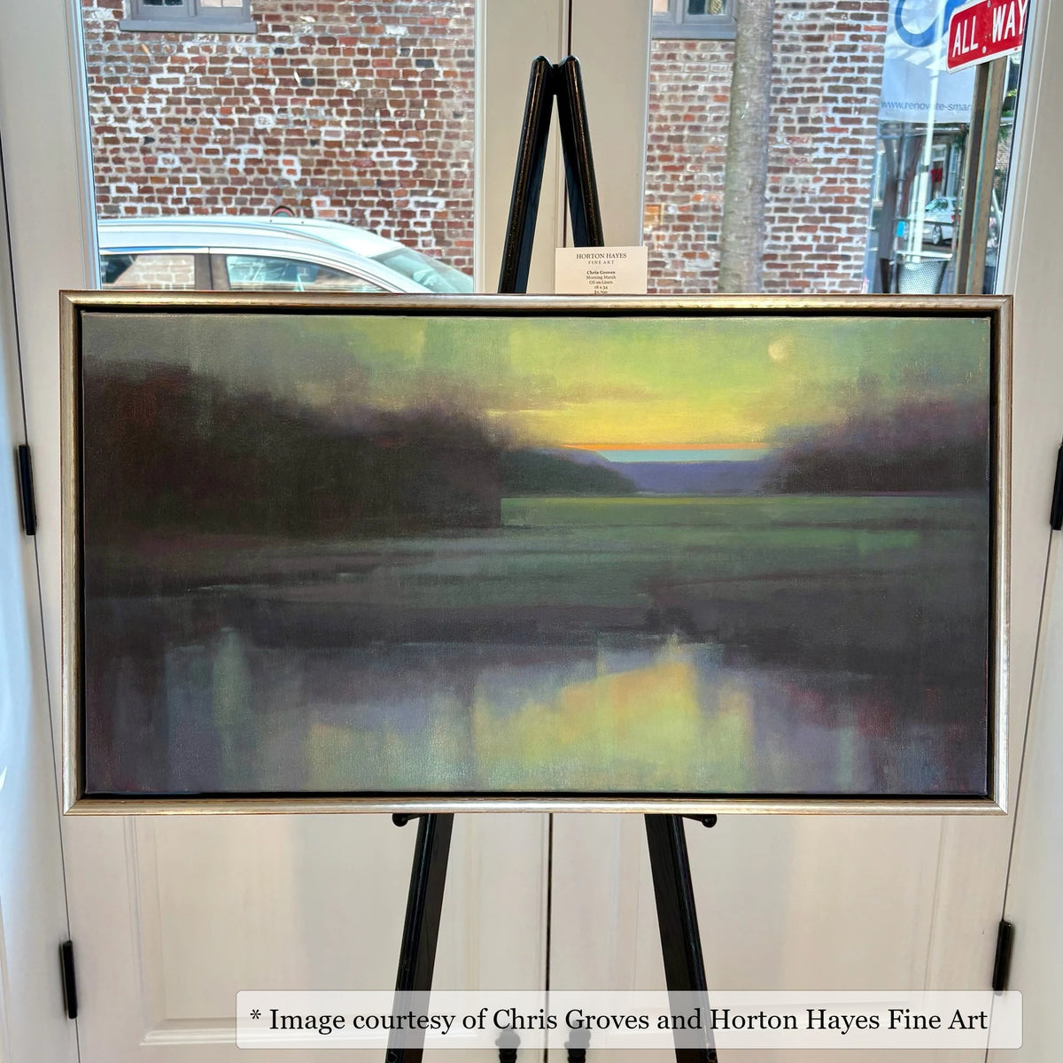 Reid Silver & Gray frame on an Impressionist painting by Chris Groves, at Horton Hayes Fine Art