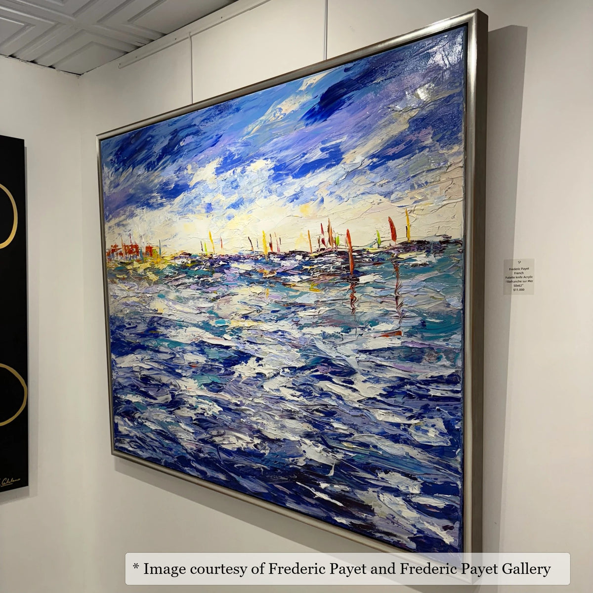 Reid Silver & Gray frame on an Impressionist painting by Frederic Payet, at Frederic Payet Gallery