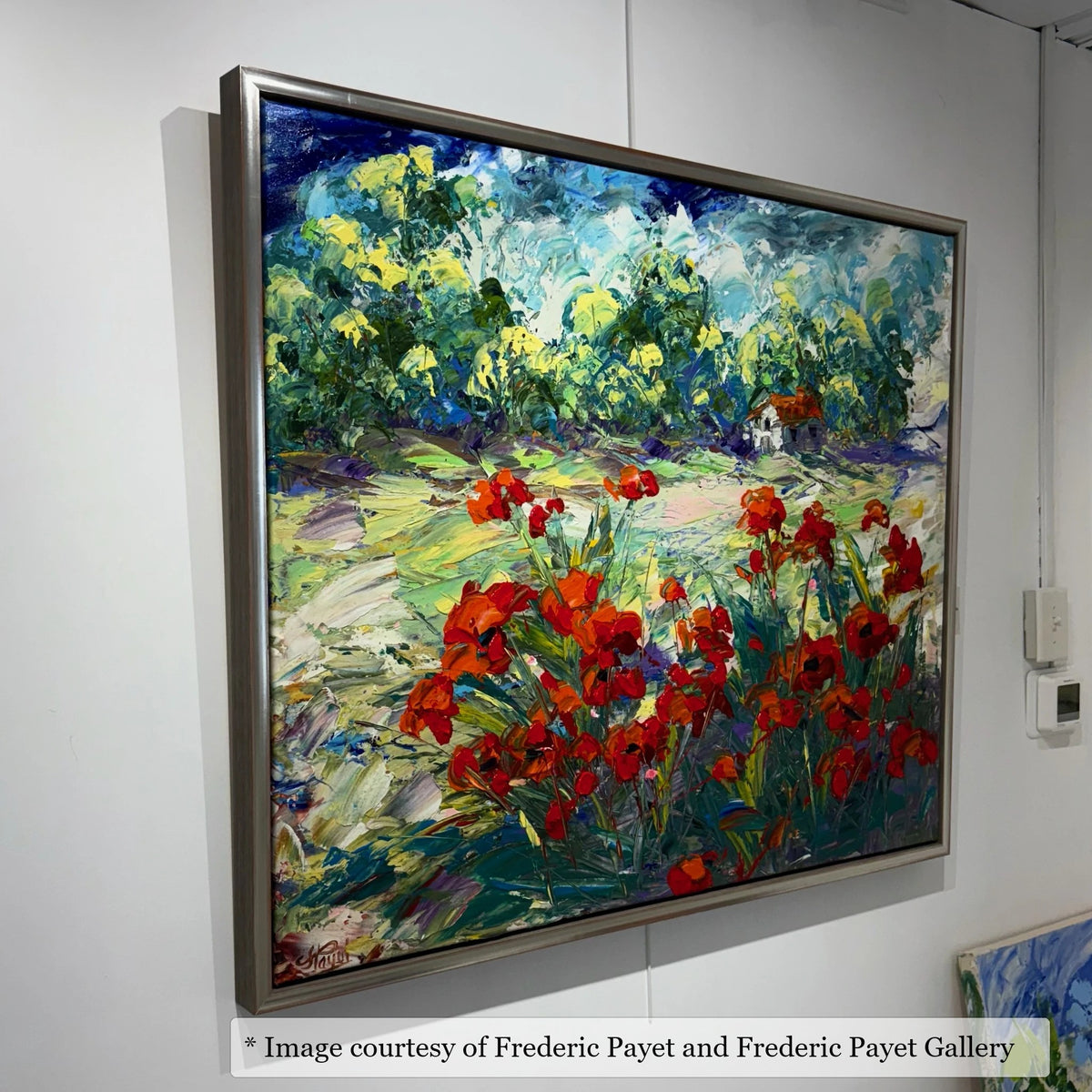 Reid Silver & Gray frame on an Impressionist painting by Frederic Payet, at Frederic Payet Gallery