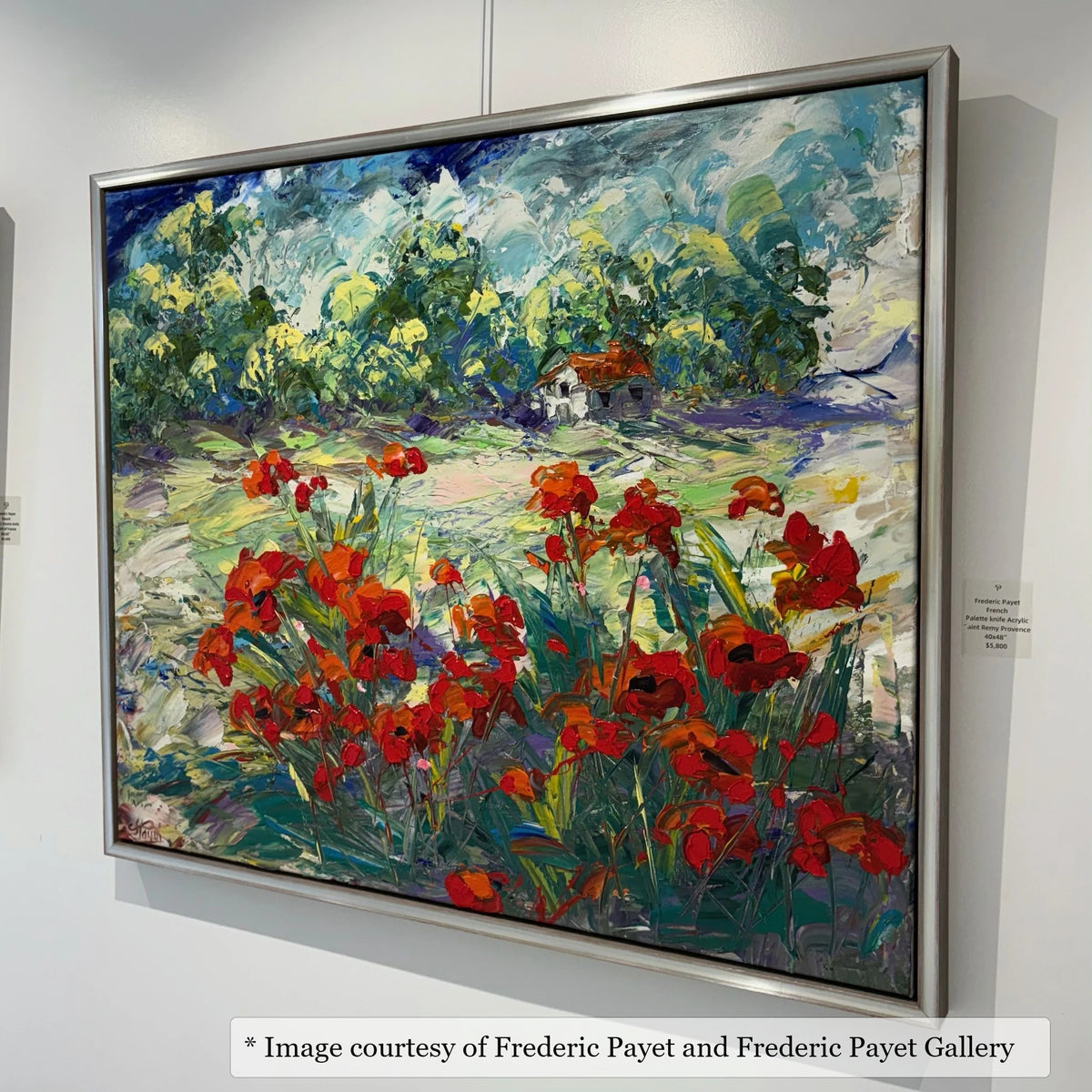 Reid Silver & Gray frame on an Impressionist painting by Frederic Payet, at Frederic Payet Gallery