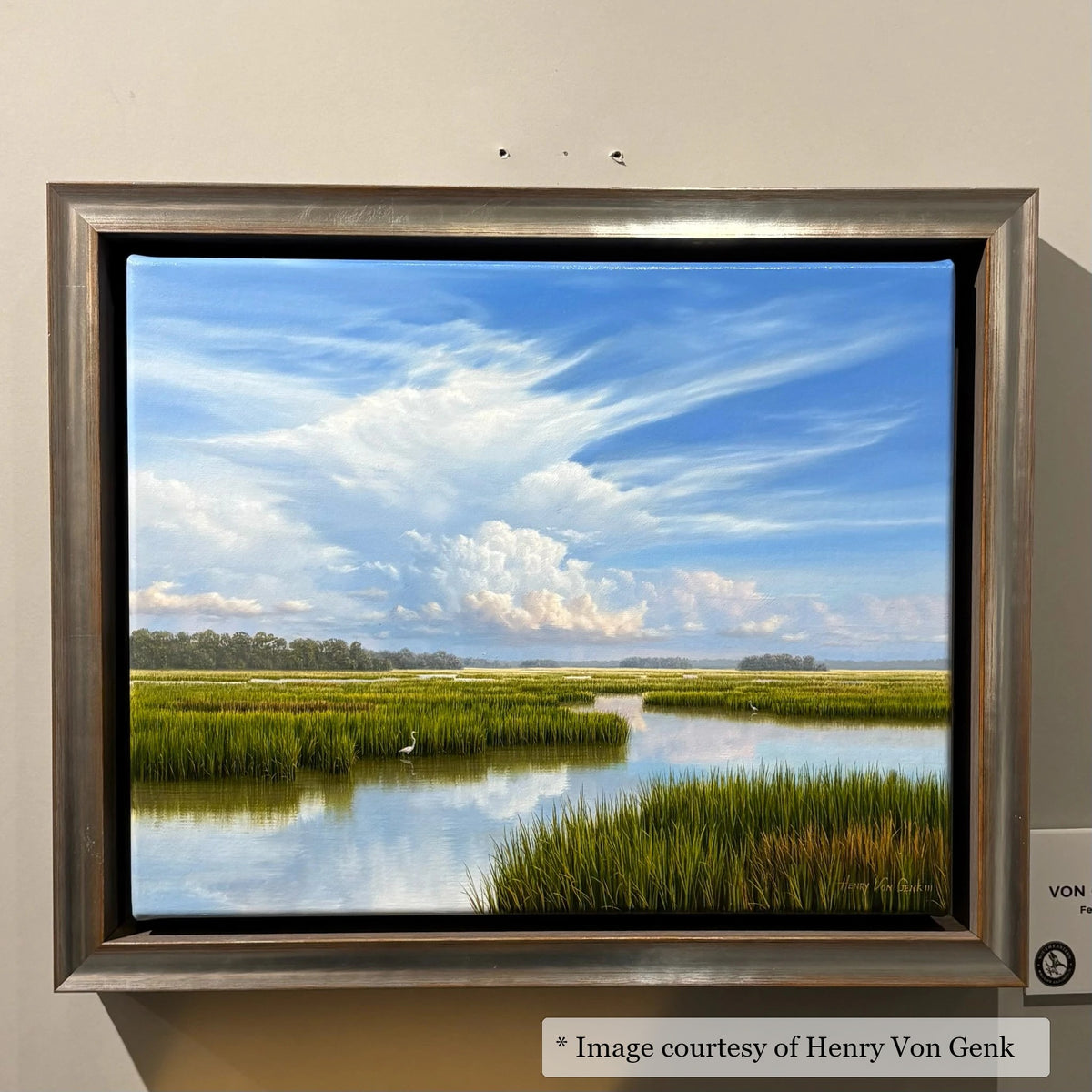 Reid Silver & Gray frame on a Realist painting by Henry Von Genk