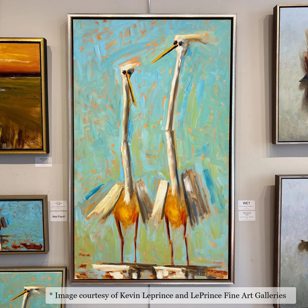 Reid Silver & Gray frame on an Impressionist painting by Kevin Leprince, at LePrince Fine Art Galleries