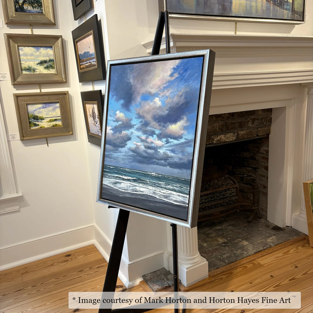 Reid Silver & Gray frame on an Impressionist painting by Mark Horton, at Horton Hayes Fine Art
