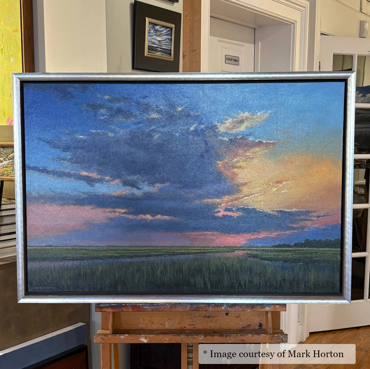 Reid Silver & Gray frame on an Impressionist painting by Mark Horton
