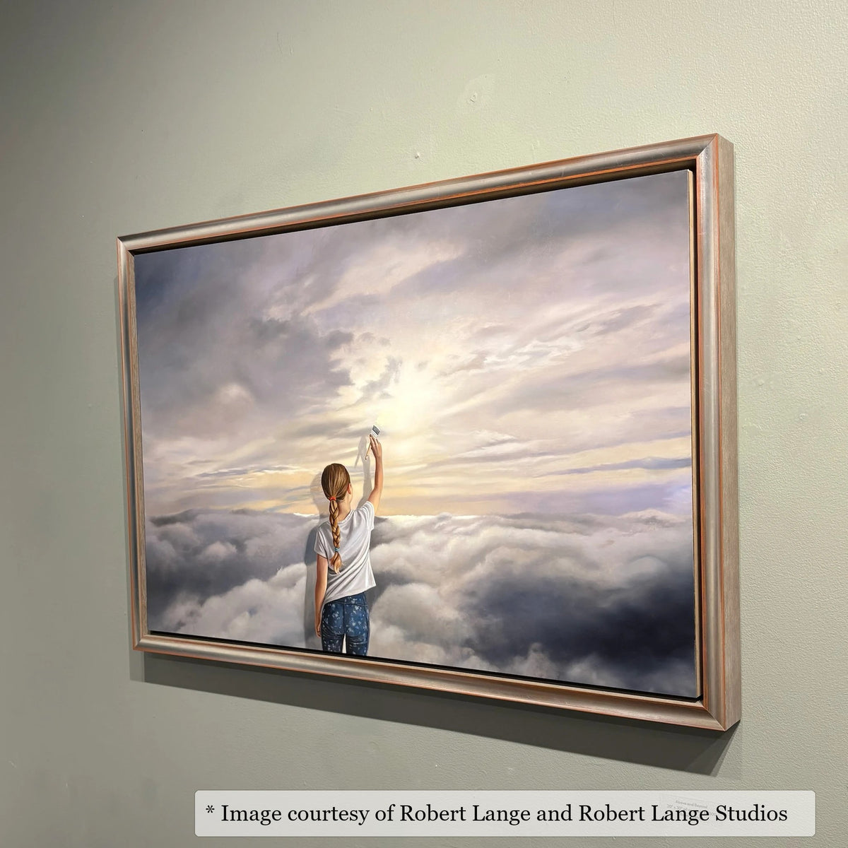 Reid Silver & Gray frame on a Realist painting by Robert Lange, at Robert Lange Studios