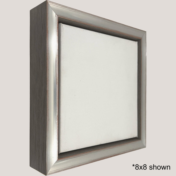 Reid - Silver & Gray Floater FramePicture Frame